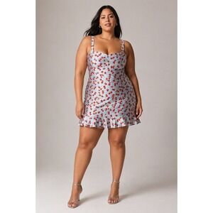 NWT Anthropologie Hutch Diana Cherry Print Mini Dress Plus Size 22W